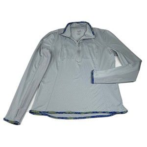 Reel Legends 1/4 Zip Women's M Pullover Fly Fishing Gray Activewear Long Sleeve